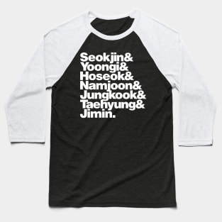 Bangtan Boys Names Baseball T-Shirt